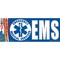 BM0183 Blue Emergency Medical Services Logo Sticker (3x6.5'')